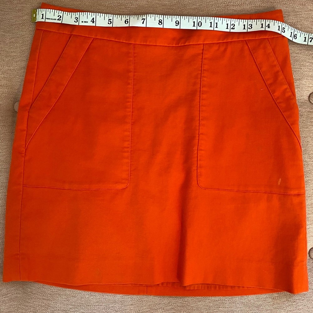 Ann Taylor Loft Orange Mini Skirt